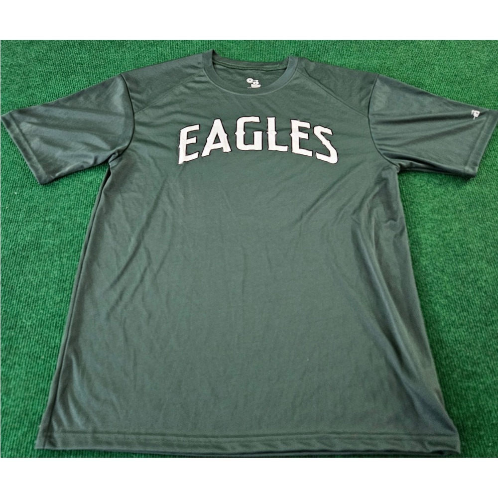 Badger Sport Eagles Athletic T Shirt Green Short Sleeve Mens‎ Size Medium
